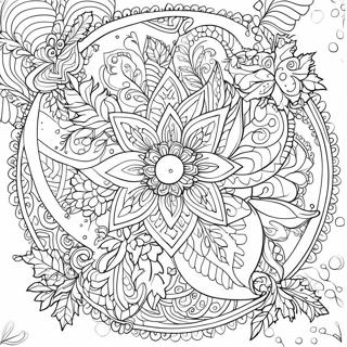 Pagina Para Colorear De Mandala Navideno Caprichoso 50357-11022