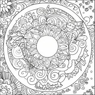 Pagina Para Colorear De Mandala Navideno Caprichoso 50357-11023