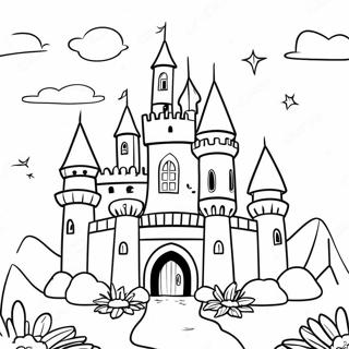 Pagina Para Colorear Del Encantador Castillo De Cuento De Hadas 50546-11051