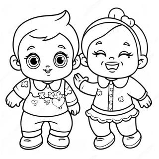 Pagina Para Colorear De Los Felices Bebes Llorones En Trajes Coloridos 50640 11080