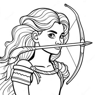 Merida Con Arco Y Flecha Pagina Para Colorear 50816-11110