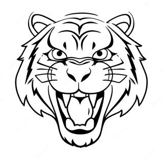 Feroz Tigre Dientes De Sable Pagina Para Colorear 50915 11140