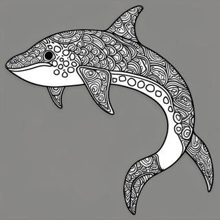 Tiburon Ballena Majestuoso Pagina Para Colorear 5102-1236