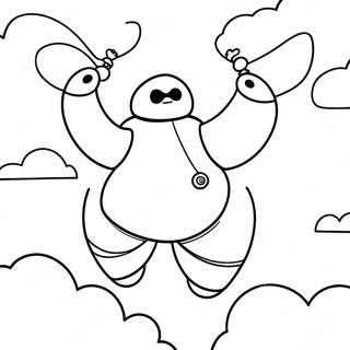 Baymax Volando En El Cielo Pagina Para Colorear 51092-11170