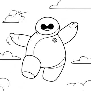 Baymax Volando En El Cielo Pagina Para Colorear 51092-11171