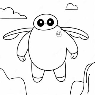 Baymax Volando En El Cielo Pagina Para Colorear 51092-11172