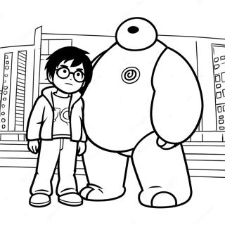 Hiro Hamada Con Baymax Pagina Para Colorear 51093-11173