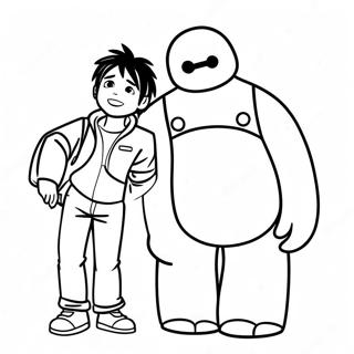 Hiro Hamada Con Baymax Pagina Para Colorear 51093-11174