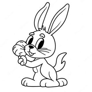 Bugs Bunny Con Zanahoria Para Colorear 51447-11252