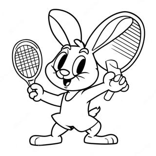 Bugs Bunny Jugando Al Tenis Para Colorear 51451 11268