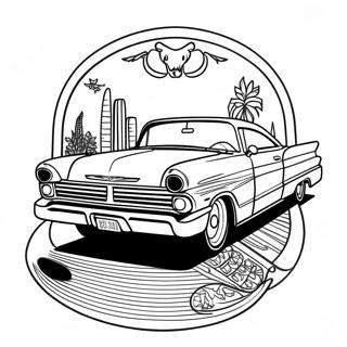 Pagina Para Colorear De Un Lowrider Personalizado Con Interior Detallado 51823 11343