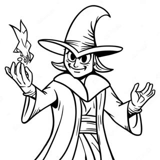 Pagina Para Colorear Del Mago Oscuro Lanzando Un Hechizo 52486-11477