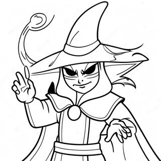Pagina Para Colorear Del Mago Oscuro Lanzando Un Hechizo 52486-11478