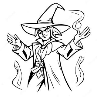 Pagina Para Colorear Del Mago Oscuro Lanzando Un Hechizo 52486-11480