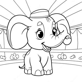 Pagina Para Colorear De Dumbo Lindo En El Circo 52851 11557