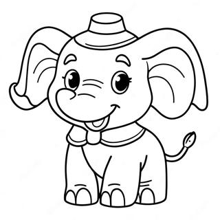 Pagina Para Colorear De Dumbo Lindo En El Circo 52851 11558