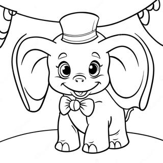 Pagina Para Colorear De Dumbo Lindo En El Circo 52851 11560
