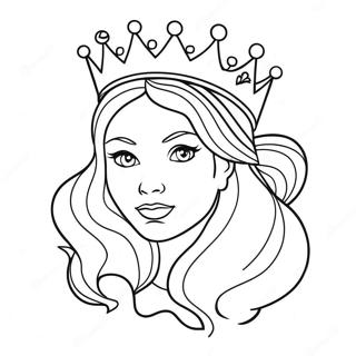 Blanca Manzana Con Una Corona Pagina Para Colorear 53924-11797