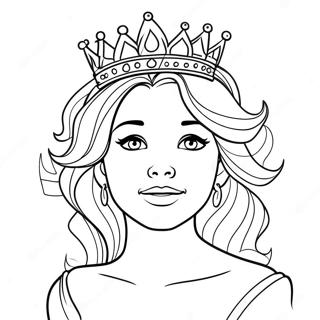 Blanca Manzana Con Una Corona Pagina Para Colorear 53924-11798