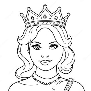 Blanca Manzana Con Una Corona Pagina Para Colorear 53924-11800