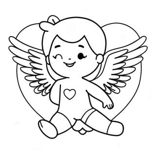 Ca Cupido Con Flechas De Corazon Pagina Para Colorear 53925-11802