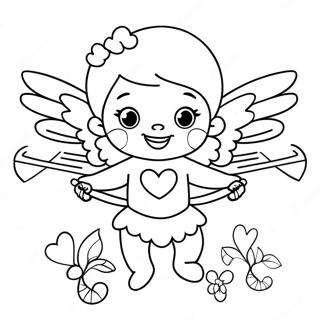 Ca Cupido Con Flechas De Corazon Pagina Para Colorear 53925-11804