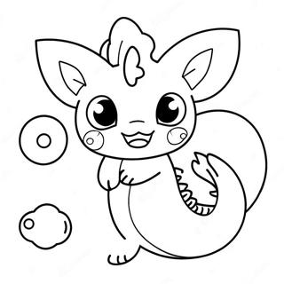 Pagina Para Colorear De Un Lindo Vaporeon Con Burbujas 54270 11876