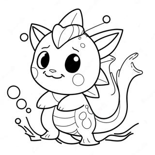 Pagina Para Colorear De Vaporeon Jugando Con Sprites De Agua 54271 11877