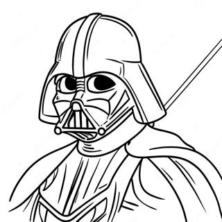 Pagina Para Colorear De Darth Vader Con Sable De Luz 5533-519