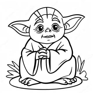 Pagina Para Colorear De Yoda En Meditacion 5534-28