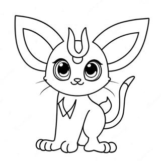 Espeon Páginas Para Colorear