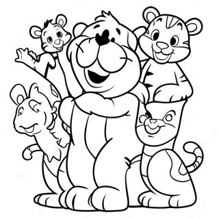 Tigger Con Amigos Pagina Para Colorear 55719-12193