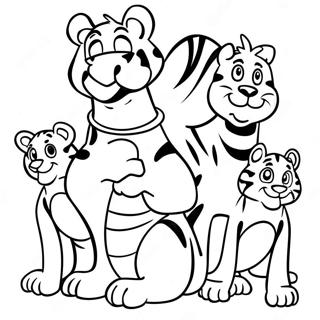 Tigger Con Amigos Pagina Para Colorear 55719-12194