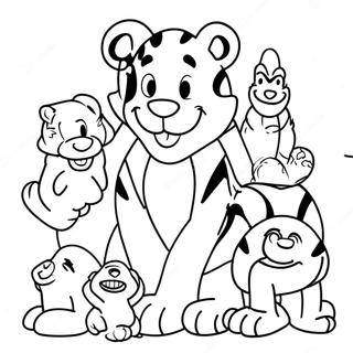 Tigger Con Amigos Pagina Para Colorear 55719-12195