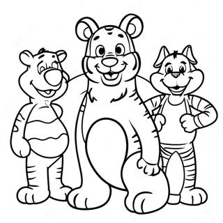 Tigger Con Amigos Pagina Para Colorear 55719-12196