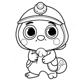 Pagina Para Colorear De Pororo Con Su Sombrero Favorito 56378-12344