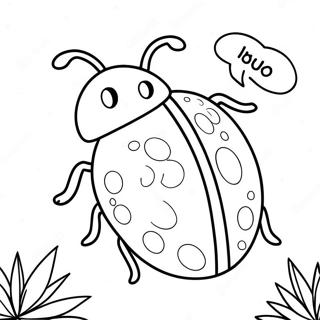 Pagina Para Colorear De Una Mariquita Linda 56742-12422