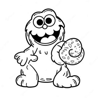 Divertido Monstruo De Las Galletas Pagina Para Colorear 57563-12602