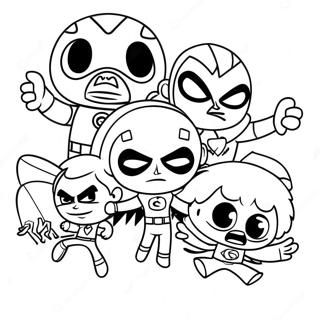 Pagina Para Colorear Del Equipo De Teen Titans Go 58654-12830