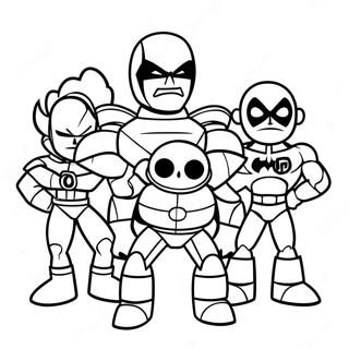 Pagina Para Colorear Del Equipo De Teen Titans Go 58654-12832