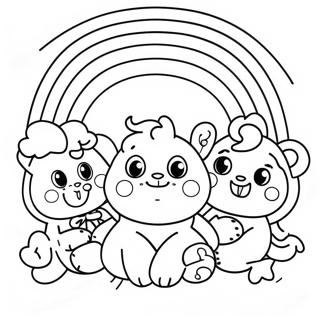 Pagina Para Colorear De Amigos Arcoiris Felices 59009-12915