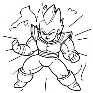 Dibujo Para Colorear De Vegeta En Pose De Batalla 5900 1104