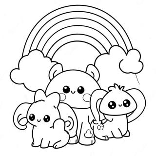 Pagina Para Colorear De Amigos Arcoiris Adorables 59010-12917