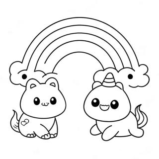 Pagina Para Colorear De Amigos Arcoiris Adorables 59010-12919