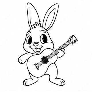 Pagina Para Colorear De Bonnie El Conejo Tocando La Guitarra 59407-13013