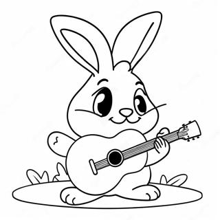 Pagina Para Colorear De Bonnie El Conejo Tocando La Guitarra 59407-13014