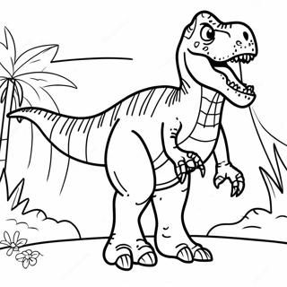 Pagina Para Colorear De T Rex Rugiendo En Jurassic Park 59585-13052