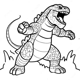 Pagina Para Colorear De Godzilla Rugiendo 5991-1330