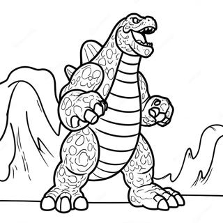 Pagina Para Colorear De Godzilla Rugiendo 5991-1331