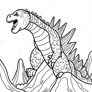 Pagina Para Colorear De Godzilla Rugiendo 5991-1332